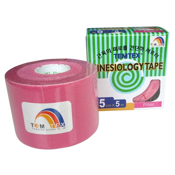 Temtex Kinesiology tape cor rosa (5cm X 5m)