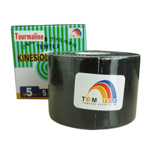 Kinesiology Tape Tourmaline Preto (5cm X 5m)
