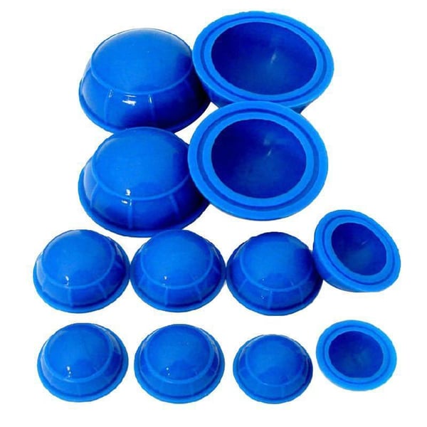 Kit de 12 ventosas de silicona azul