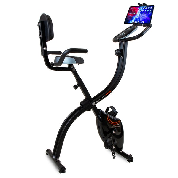 Bicicleta estática com respaldo EVO B1500 Tecnovita + Suporte Móvel e Tablet: o seu desenho exclusivo com respaldo proporciona-te um conforto máximo inigualable