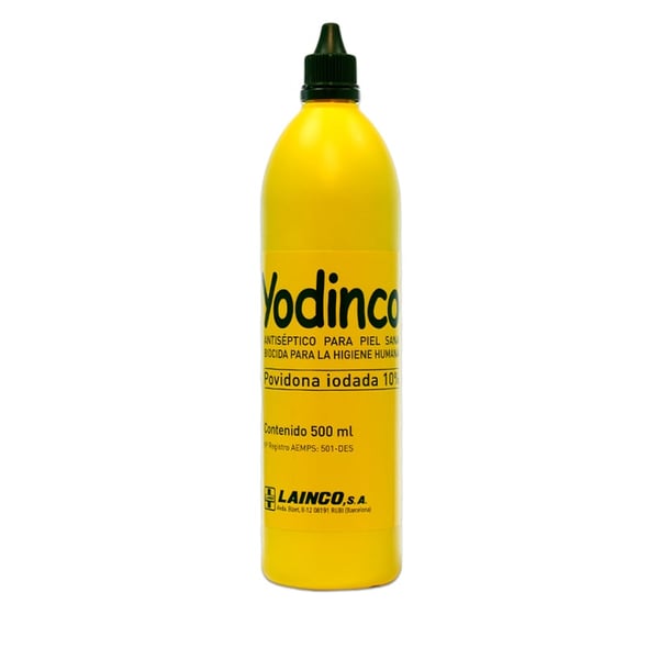 Povidona iodada Yodinco 500 ml: Ideal para desifencción prequirúrgica e preoperatorios