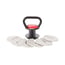 Kettlebell regulable até 9kg: Peso regulable com cabo ergonómico e base de borracha