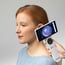 Câmara de diagnóstico digital: RCS-100 Riester com lentes intercambiáveis atua como otoscopio, dermatoscopio, lente geral e adaptador para endoscopia
