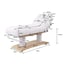 Mesa de tratamento elétrica Troch+ Spa: 3 seções e 4 motores com aquecimento, função antigravidade e memória de posição (branca) Mesa de tratamento elétrica Troch+ Spa: 3 seções e 4 motores com aquecimento, função antigravidade e memória de posição (branca)