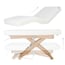Marquesa massagem elétrica Cyx +:  três motores, colchón SuperSoft, estofado PU branco e acabado em madeira natural