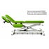 Marquesa el&eacute;trica multifuncional para osteopatia: sete corpos com respaldo reclinable em negativo, reposabrazos regulables, portarrolos, tampa facial e rodas escamoteables (dois modelos dispon&iacute;veis) - Modelo sem Trendelenburg: 62cm x 192cm - Refer&ecirc;ncia: CE-0150-ABR.62