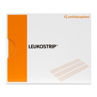 Leukostrip 6,4 mm x 76 mm: atiras adesivas porosas para o fechamento de feridas (caixa de 50 sobres de três atiras -150 unidades-)