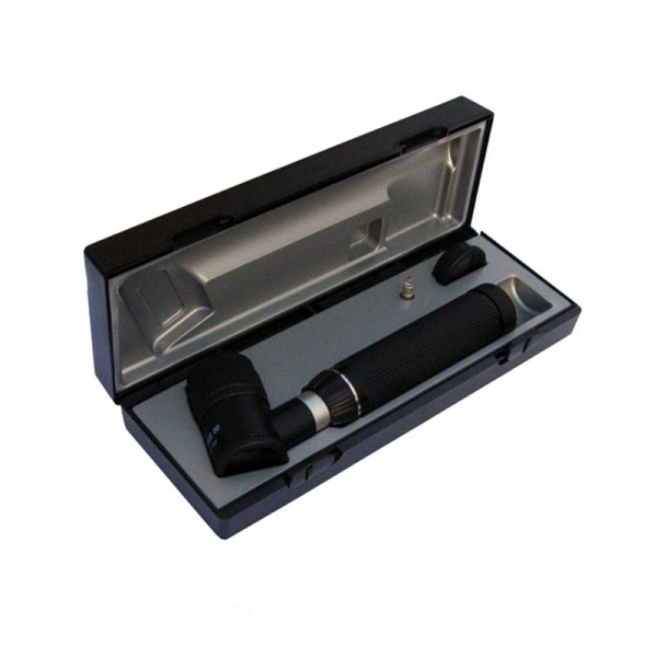 Dermatoscopio Riester Ri-Derma XL 2,5 V, cabo para pilhas Tipo C para duas baterias alcalinas Tipo C ou Ri-Accu