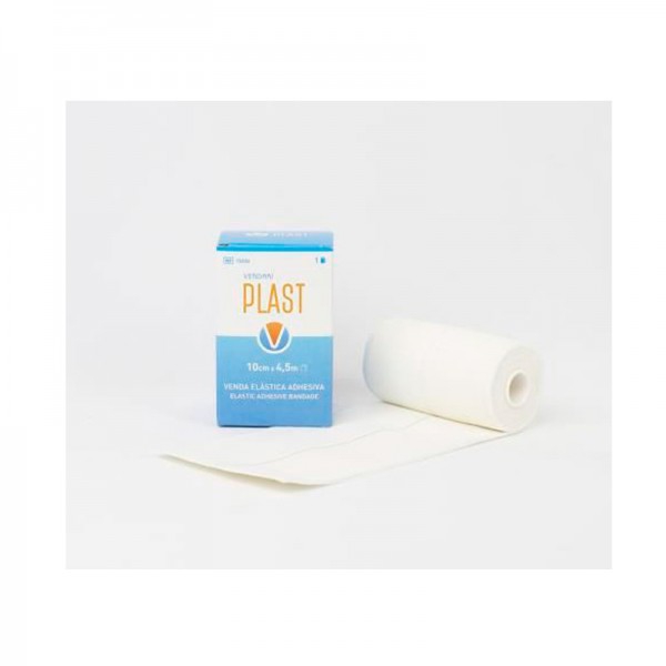 Vendari Plast 10cm x 4,5 metros: venda elástica adesiva de algodão (UNIDADE)