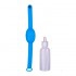 Pulsera recargable de gel hidroalcohólico com bote dispensador de presente (várias cores disponíveis) - Cor: Azul - 
