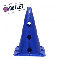 Cone de 32 cm com oito ancoragens com suporte para pica e aro de base quadrada deluxe (cor azul)-OUTLET