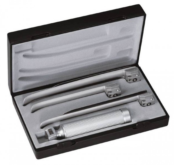 Laringoscopio Riester Ri - Standard Miller 2,7 V, Cabo Pilhas Tipo C, Pás não. 2, 3, 4 Laringoscopio Riester Ri - Standard Miller 2,7 V, Cabo Pilhas Tipo C, Pás não. 2, 3, 4