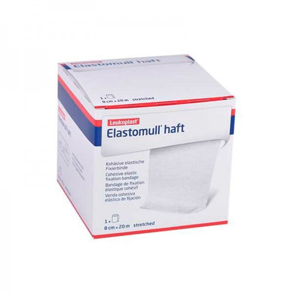 Elastomull Haft 8 cm x 20 metros: Ligadura elástica cohesiva de gaze Elastomull Haft 8 cm x 20 metros: Ligadura elástica cohesiva de gaze