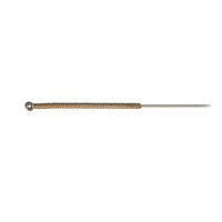 Agulha Acupuntura Tipo Chinês com Cabeça e sem Script, Banhadas em Ouro de 18 Kilates Zenlong 0.22X13 mm Agulha Acupuntura Tipo Chinês com Cabeça e sem Script, Banhadas em Ouro de 18 Kilates Zenlong 0.22X13 mm