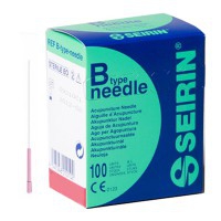 Agulhas Seirin Tipo B com Cabo Plástico Sem Script 0.25x40 mm (cor violeta) Agulhas Seirin Tipo B com Cabo Plástico Sem Script 0.25x40 mm (cor violeta)