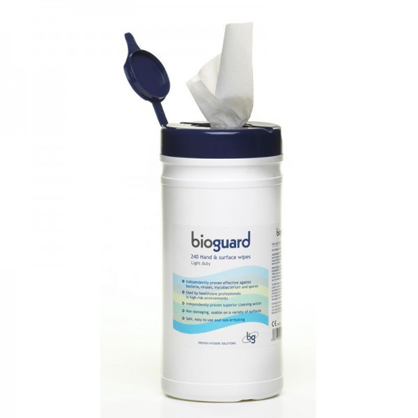 Toallitas húmidas desinfetantes Bioguard (240 unidades)