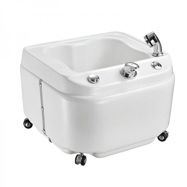Bañera de hidromassagem para pés: Com chorro de água ajustable, iluminação LED e rodas para a sua deslocação Bañera de hidromassagem para pés: Com chorro de água ajustable, iluminação LED e rodas para a sua deslocação