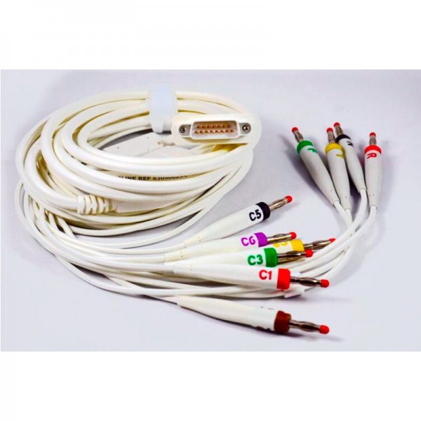 Cabo paciente de 10 vias com conector metálico Cabo paciente de 10 vias com conector metálico