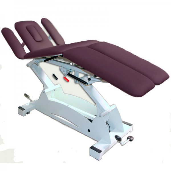 Marquesa hidráulica de seis corpos Kinefis Supreme 194 x 70 cm com rodas escamoteables Marquesa hidráulica de seis corpos Kinefis Supreme 194 x 70 cm com rodas escamoteables