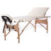 Camilla Plegable de Madeira Kinefis Classic 3 (cor creme) Camilla Plegable de Madeira Kinefis Classic 3 (cor creme)