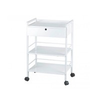 Carrinho metálico alvo Easy: Equipado com uma gaveta com chave e três estantes Carrinho metálico alvo Easy: Equipado com uma gaveta com chave e três estantes