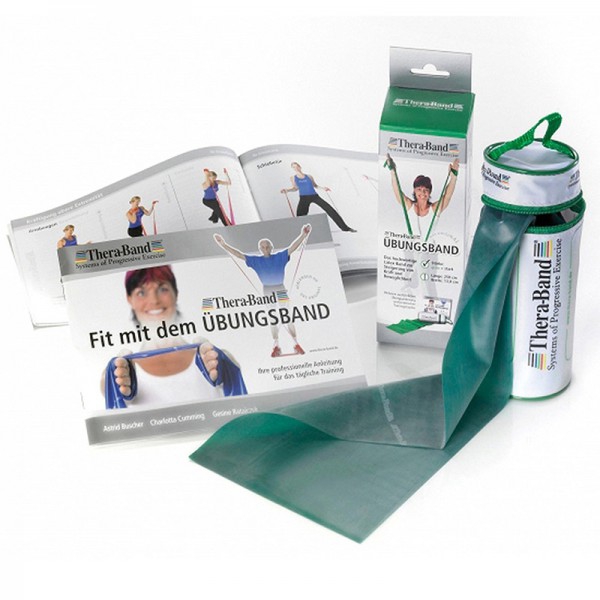 Fita Elástica Thera-Band 2.5 metros + Saca de Transporte + Manual (resistência forte): Ideal para treinar em qualquer local Fita Elástica Thera-Band 2.5 metros + Saca de Transporte + Manual (resistência forte): Ideal para treinar em qualquer local