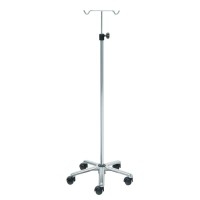 Suporte de soro Kinefis de aço inoxidável com base de alumÃnio e dois colgadores de aço inoxidável Suporte de soro Kinefis de aço inoxidável com base de alumÃnio e dois colgadores de aço inoxidável