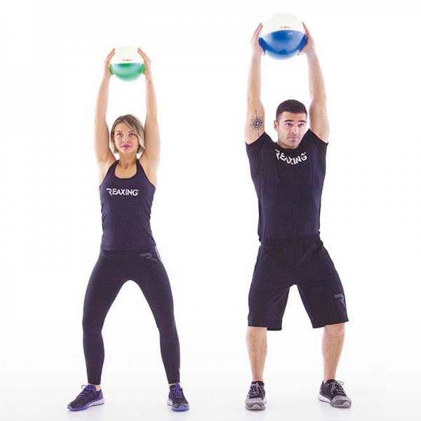Fluiball Fitness 30 cm Reaxing: Bola lastrada recheada de água ideal para treinamentos neuromusculares e treinamentos funcionais (30 cm diâmetro)