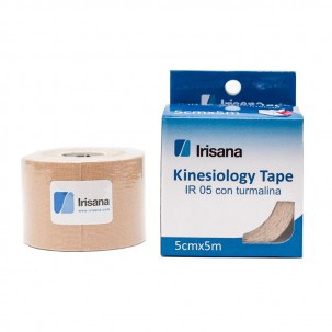Kinesiology Tape Irisana com Turmalina Fita Bege 5cmx5m