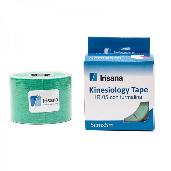 Kinesiology Tampe Irisana com turmalina cor verde 5cmx5m