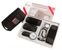 Kit: Tensiómetro anaeroide metálico + fonendoscopio alumínio, um sino + 3 braçadeiras (criança, adulto e obeso) P-130 Kit: Tensiómetro anaeroide metálico + fonendoscopio alumínio, um sino + 3 braçadeiras (criança, adulto e obeso) P-130