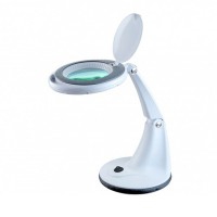 Candeeiro Lupa LED de sobremesa Scale de cinco acréscimos e com cabeça giratória Candeeiro Lupa LED de sobremesa Scale de cinco acréscimos e com cabeça giratória