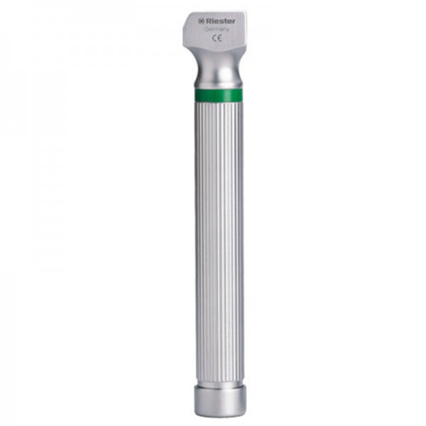 Cabo para laringoscopios Riester não recargable para pilhas tipo AA, Ø 19 mm, XL 2,5 V. para espátulas com F.o. Cabo para laringoscopios Riester não recargable para pilhas tipo AA, Ø 19 mm, XL 2,5 V. para espátulas com F.o.