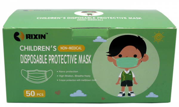 Máscaras higiénicas menino / menina 3 capas - Caixa de 50 unidades