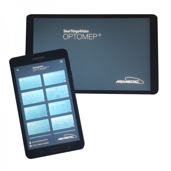 Controlo de visão portátil OPTOMED: Mediante tablet de manipulação