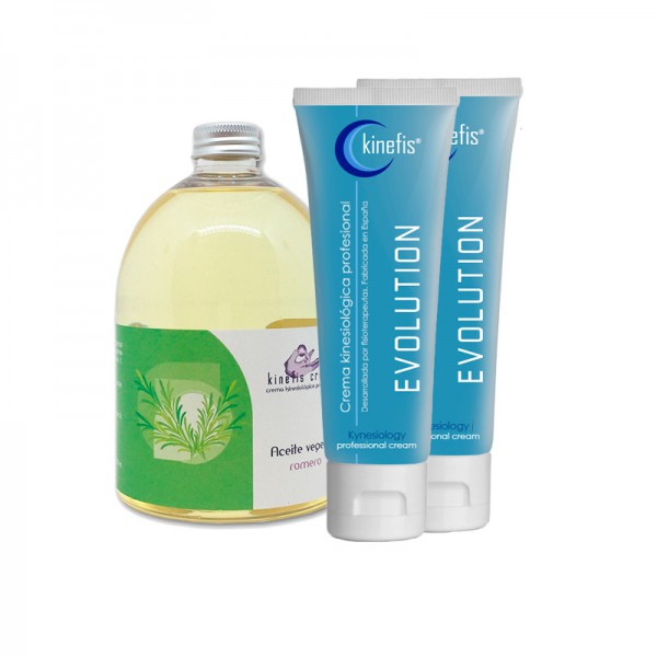 Pack Massagem Kinefis Calm: 2cremes Kinefis Evolution + óleo de alecrim Kinefis: Alívio de dores musculares e articulares Pack Massagem Kinefis Calm: 2cremes Kinefis Evolution + óleo de alecrim Kinefis: Alívio de dores musculares e articulares