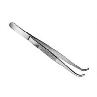 Pinza de disección 13 cm A/A Curva: Ideal para auriculoterapia (aço inoxidável) Pinza de disección 13 cm A/A Curva: Ideal para auriculoterapia (aço inoxidável)