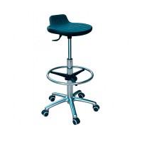 Banco de poliuretano Kinefis Elite: Sem respaldo, com aro reposapiés e altura alta de 59 - 84 cm Banco de poliuretano Kinefis Elite: Sem respaldo, com aro reposapiés e altura alta de 59 - 84 cm