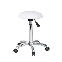 Banco sem Respaldo Practi: Desenho ergonómico, assento em forma em media esfera e elevação com pistão de gás Banco sem Respaldo Practi: Desenho ergonómico, assento em forma em media esfera e elevação com pistão de gás