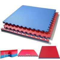 Tatami Puzzle reversível Kinefis cor azul - vermelho (grossura 25 mm)