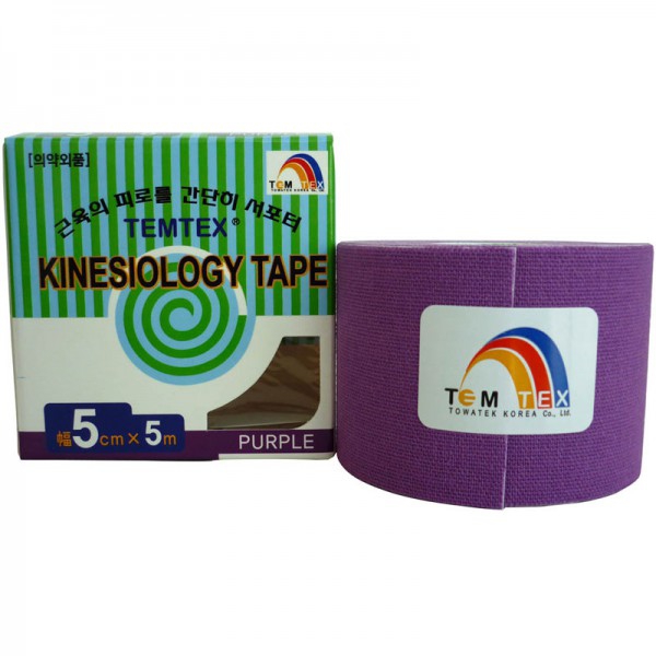 Temtex Kinesiology Tape cor roxo (5cm x 5m) Temtex Kinesiology Tape cor roxo (5cm x 5m)