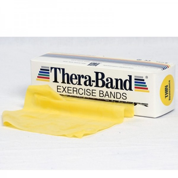 Thera Band 5.5 metros: Fitas de Látex de Resistência Suave - Cor Amarela