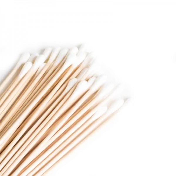 Torunda de madeira estéril com algodão (100 unidades) Torunda de madeira estéril com algodão (100 unidades)