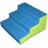 Figura escada pequena: ideal para realizar exercícios de psicomotricidad (Medidas: 60 X 60 X 30cm) - Cores: Azul / Verde - Referência: 05086.B07.406