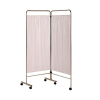Biombo clínico de dois corpos: fabricado com rodas (178 x 75 cm) (3 acabamentos diferentes) Biombo clínico de dois corpos: fabricado com rodas (178 x 75 cm) (3 acabamentos diferentes)