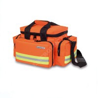 Saca de emergências ligeira: com separadores internos e bolsos externos para um maior armazenamento (cor laranja)