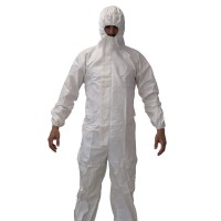Buzo descartável com Certificado CE 2163: Com punhos, capuz e tornozelos elásticos e feche atacante com cremalheira recoberta Buzo descartável com Certificado CE 2163: Com punhos, capuz e tornozelos elásticos e feche atacante com cremalheira recoberta