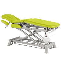 Marquesa elétrica Ecopostural: Elevação a tesoura, estrutura cinza e multifuncional Marquesa elétrica Ecopostural: Elevação a tesoura, estrutura cinza e multifuncional