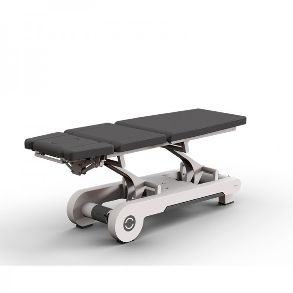 Marquesa elétrica de gama alta Naggura N Run5S EVO: três corpos, dois motores, cabecero curto, pulsador lateral para acomodar as posições de Trendelenburg e flexão lumbar, e calefação Marquesa elétrica de gama alta Naggura N Run5S EVO: três corpos, dois motores, cabecero curto, pulsador lateral para acomodar as posições de Trendelenburg e flexão lumbar, e calefação