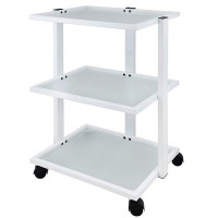 Carrinho multifuncional metálico alvo para fisioterapia, podología e estética: Equipado com três estantes de cristal translúcido Carrinho multifuncional metálico alvo para fisioterapia, podología e estética: Equipado com três estantes de cristal translúcido